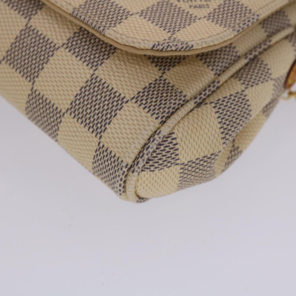 Louis Vuitton Favorite Handbag Damier White Canvas Clutche & Pouche Bag (Pre-Owned)