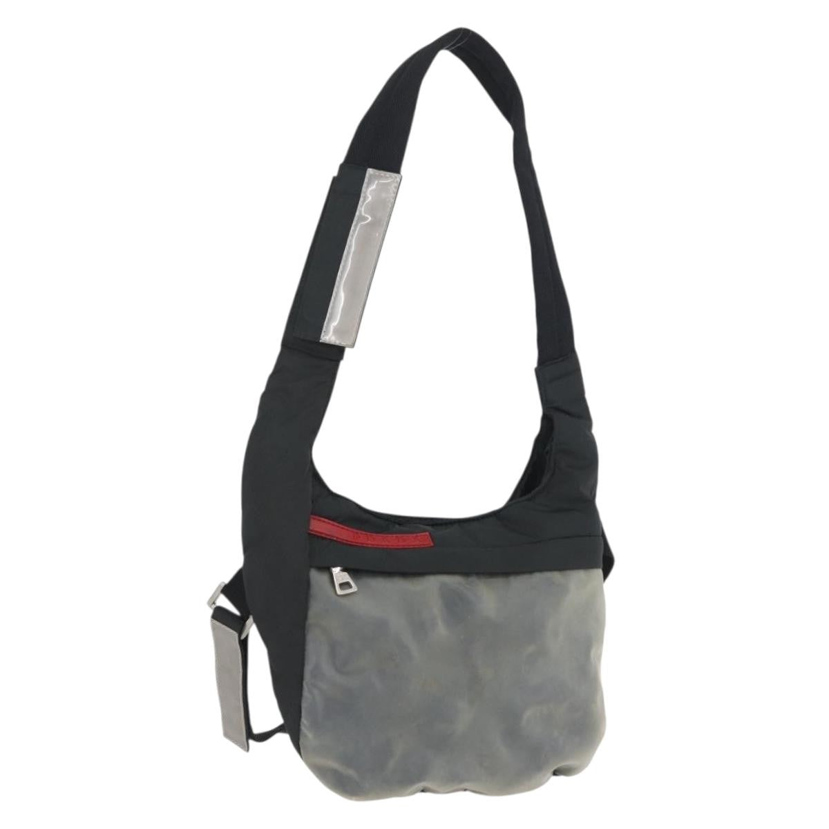 Prada Vintage Sport Shoulder Bag Nylon Black Nylon Shoulder Bag Bag (Pre-Owned)