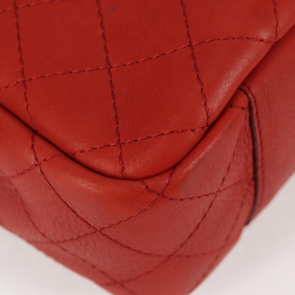 Chanel Shopping Tote Quilted Caviar Orange Leather Shoulder Bag Bag (Pre-Owned)