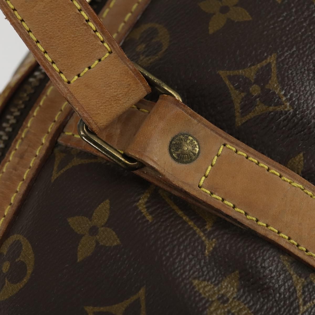 Louis Vuitton Sac Souple Handbag Monogram Canvas Brown Canvas Travel Bag Bag (Pre-Owned)
