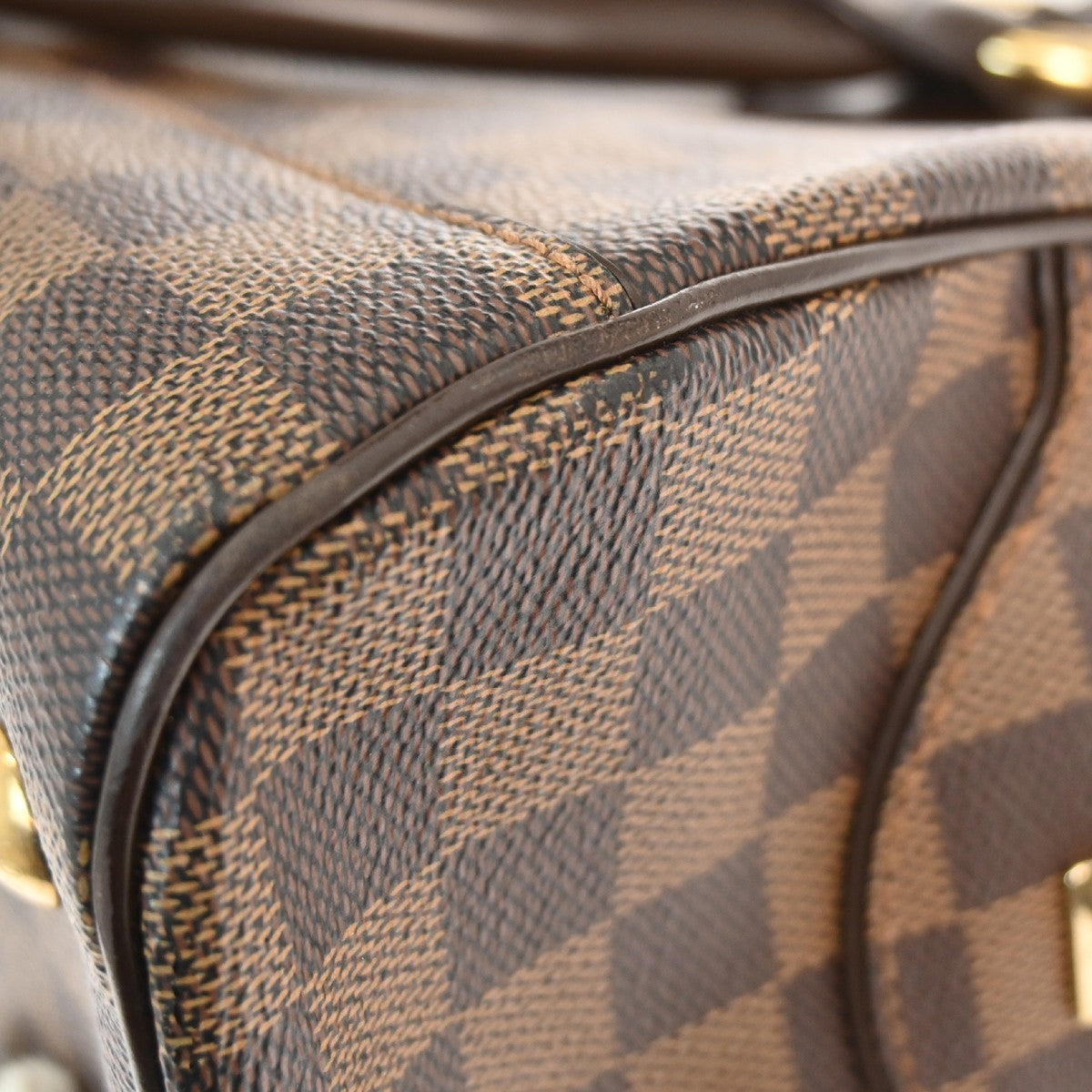 Louis Vuitton Duomo Boston Bag Damier Brown Canvas Handbag (Pre-Owned)