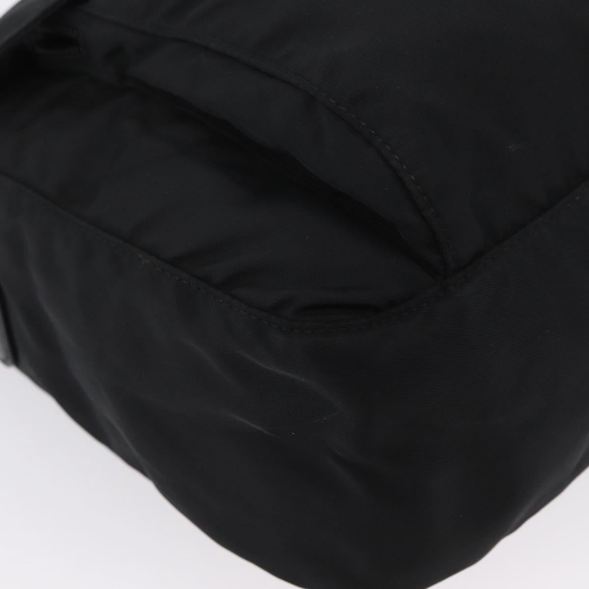 Prada Buckle Messenger Bag Tessuto Black Nylon Shoulder Bag Bag (Pre-Owned)