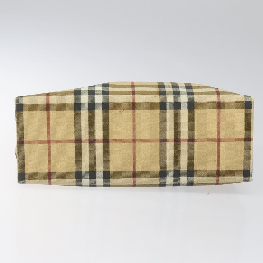 Burberry Nova Check Handbag Nova Check Canvas Beige Canvas Handbag (Pre-Owned)