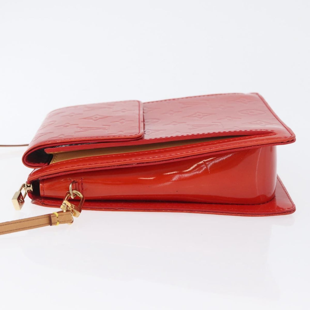 Louis Vuitton Mott Handbag Monogram Vernis Red Patent_Leather Clutche & Pouche Bag (Pre-Owned)
