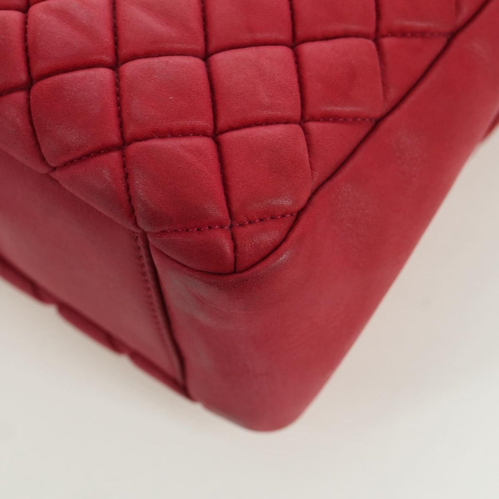 Chanel New Bubble Tote Quilted Calfskin Red Leather Tote Bag Bag (Pre-Owned)