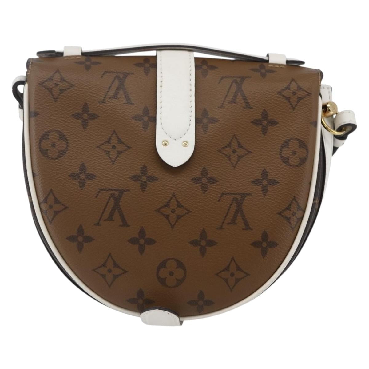 Louis Vuitton Chantilly Lock Handbag Reverse Monogram Canvas And Leather White Leather Shoulder Bag Bag (Pre-Owned)