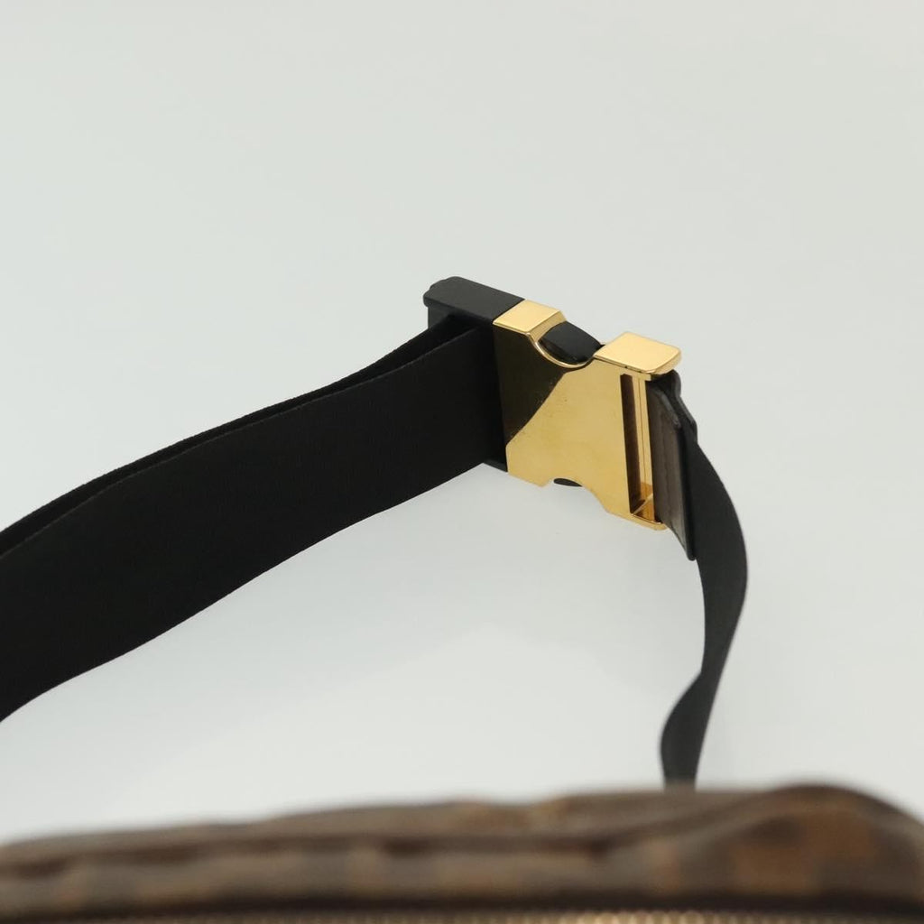 Fendi Mania Logo Waist Bag Zucca Coated Canvas Brown Canvas Clutche & Pouche Bag (Pre-Owned)
