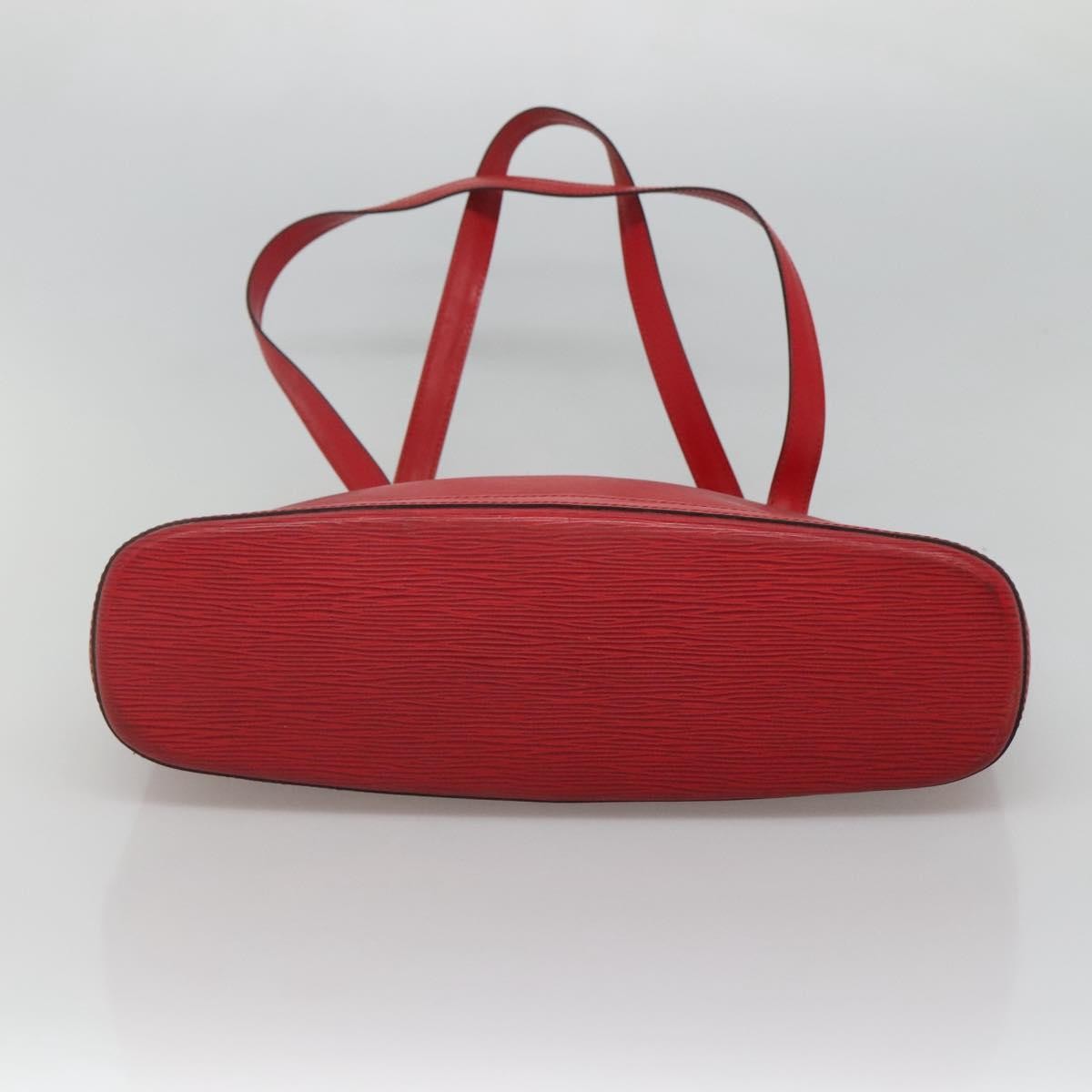 Louis Vuitton Lussac Handbag Epi Leather Red Leather Shoulder Bag Bag (Pre-Owned)