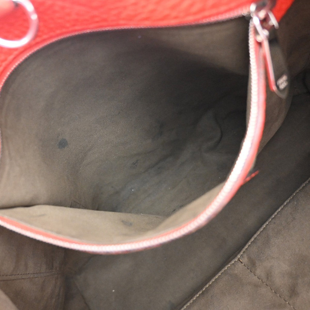 Fendi Selleria Anna Bucket Bag Leather Red Leather Tote Bag Bag (Pre-Owned)