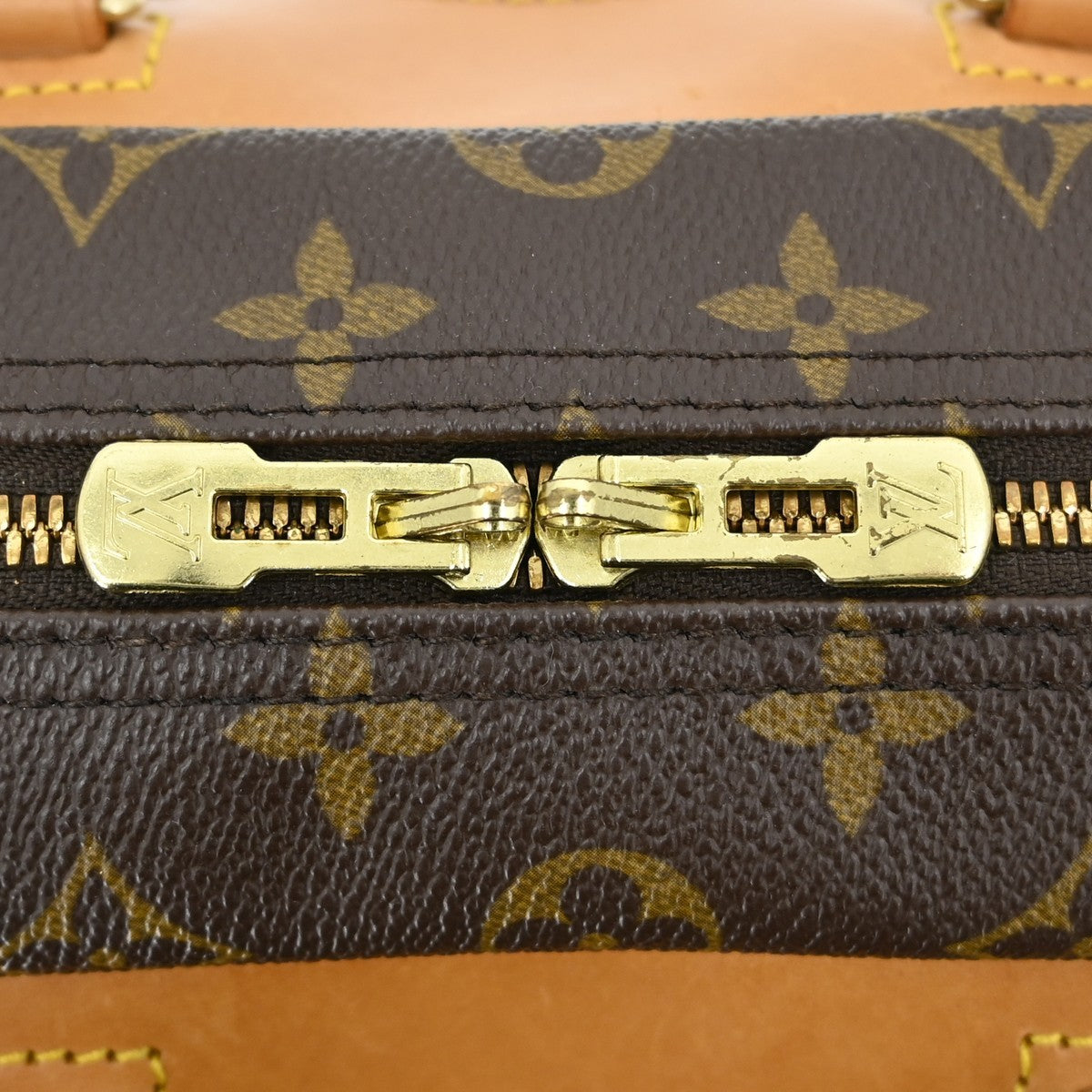 Louis Vuitton Deauville Handbag Monogram Canvas Brown Canvas Handbag (Pre-Owned)