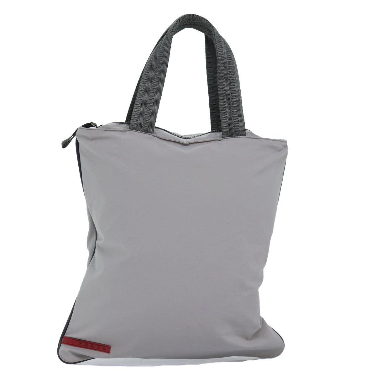 Prada Sport Tote Bag Nylon Gray Nylon Tote Bag Bag (Pre-Owned)