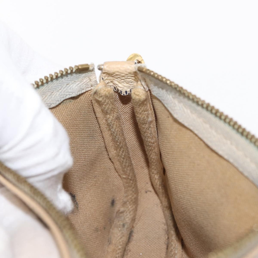 Louis Vuitton Mini Pochette Accessoires Damier Canvas White Canvas Clutche & Pouche Bag (Pre-Owned)