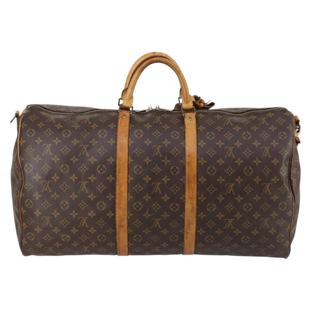 Louis Vuitton Keepall Bandouliere Bag Monogram Canvas Brown Canvas Travel Bag Bag (Pre-Owned)