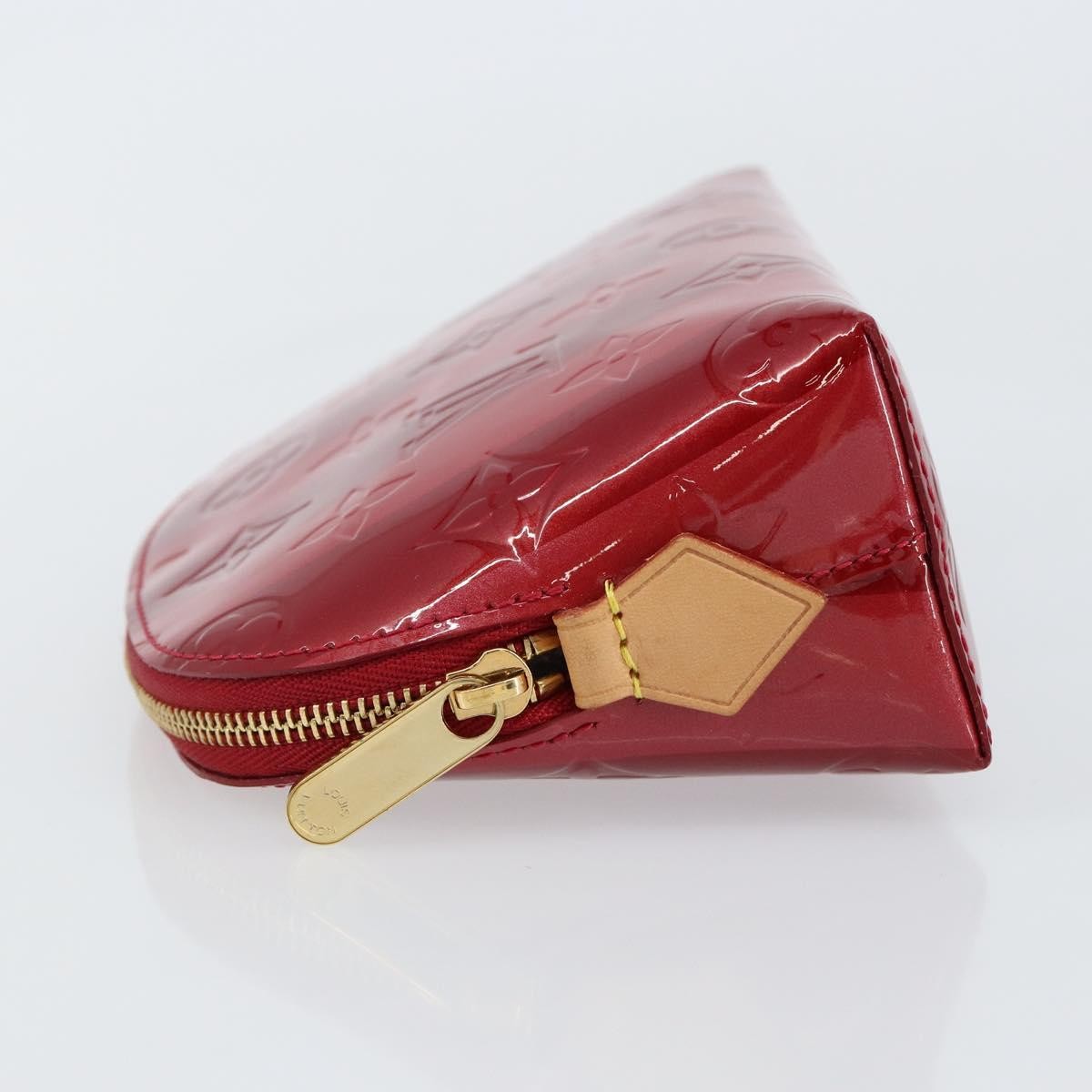 Louis Vuitton Cosmetic Pouch Limited Edition Monogram Vernis Rayures Red Patent_Leather Bag (Pre-Owned)