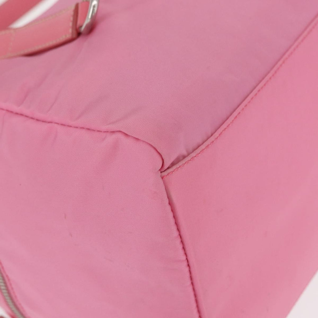 Prada Side Pocket Convertible Duffle Bag Tessuto Pink Nylon Handbag (Pre-Owned)