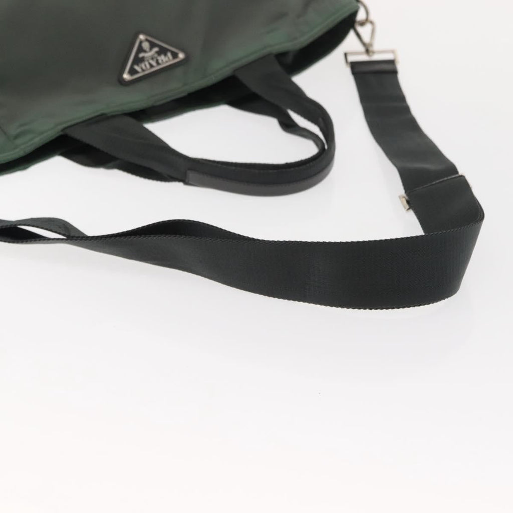 Prada Vela Convertible Tote Tessuto Khaki Nylon Tote Bag Bag (Pre-Owned)