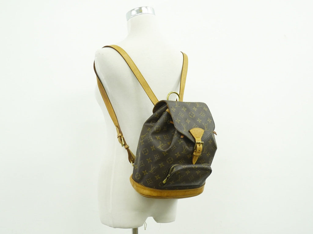 Louis Vuitton Vintage Montsouris Backpack Monogram Canvas Brown Canvas Backpack Bag (Pre-Owned)