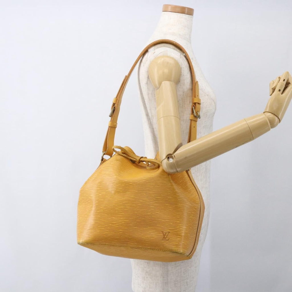 Louis Vuitton Petit Noe Handbag Epi Leather Yellow Leather Shoulder Bag Bag (Pre-Owned)