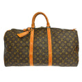 Louis Vuitton Keepall Bag Monogram Canvas Brown Canvas Travel Bag Bag (Pre-Owned)