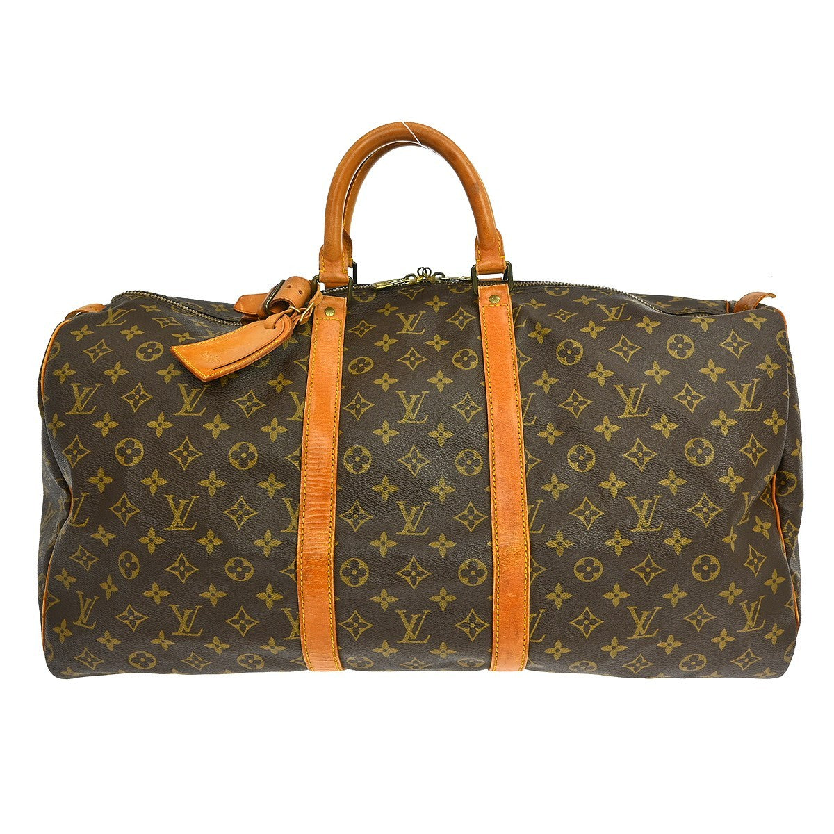 Louis Vuitton Keepall Bag Monogram Canvas Brown Canvas Travel Bag Bag (Pre-Owned)