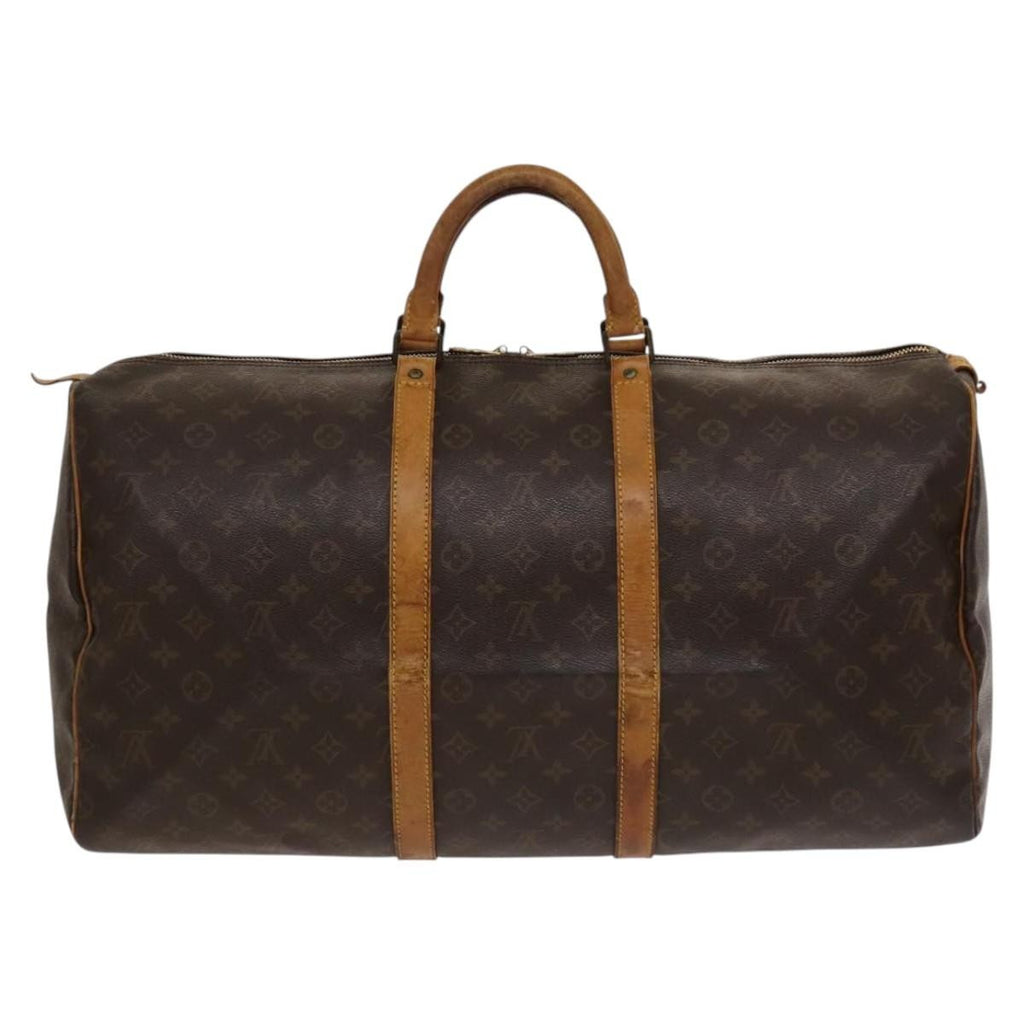 Louis Vuitton Keepall Bag Monogram Canvas Brown Canvas Travel Bag Bag (Pre-Owned)