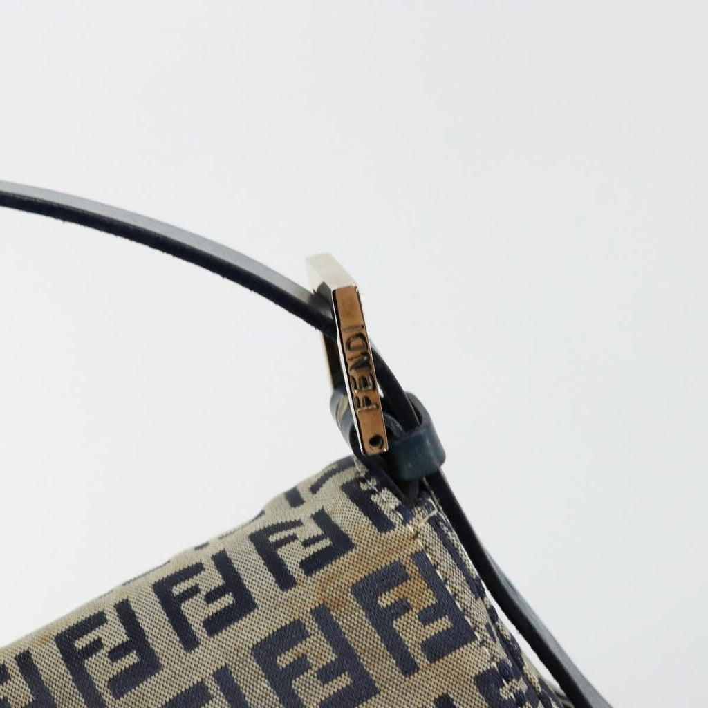 Fendi Mama Forever Bag Zucchino Canvas Navy Canvas Shoulder Bag Bag (Pre-Owned)