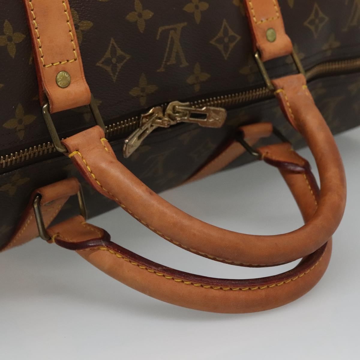Louis Vuitton Keepall Bag Monogram Canvas Brown Canvas Travel Bag Bag (Pre-Owned)
