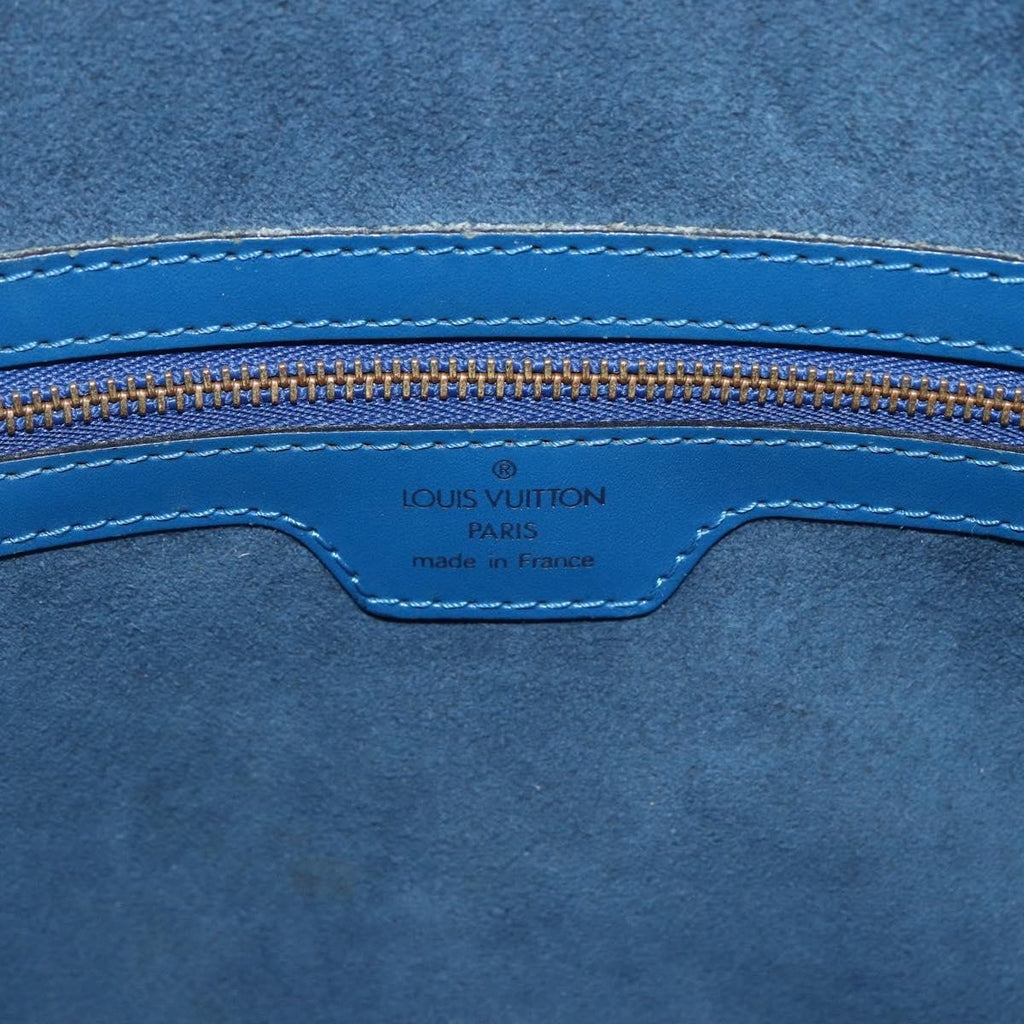 Louis Vuitton Lussac Handbag Epi Leather Blue Leather Shoulder Bag Bag (Pre-Owned)