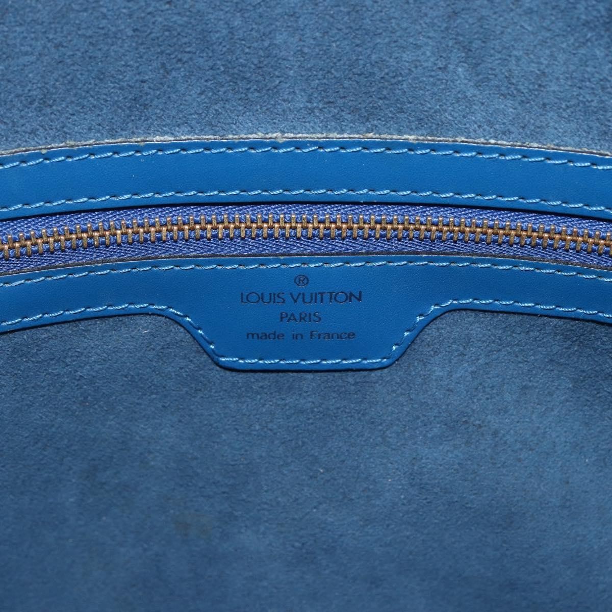 Louis Vuitton Lussac Handbag Epi Leather Blue Leather Shoulder Bag Bag (Pre-Owned)
