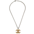 Chanel Vintage Cc Pendant Necklace Metal Silver Silver_Plated Necklace Jewelry (Pre-Owned)