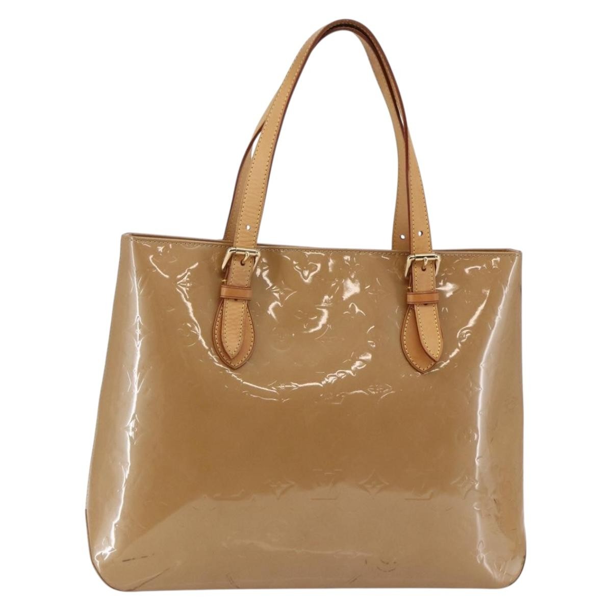 Louis Vuitton Brentwood Handbag Monogram Vernis Brown Patent_Leather Bag (Pre-Owned)