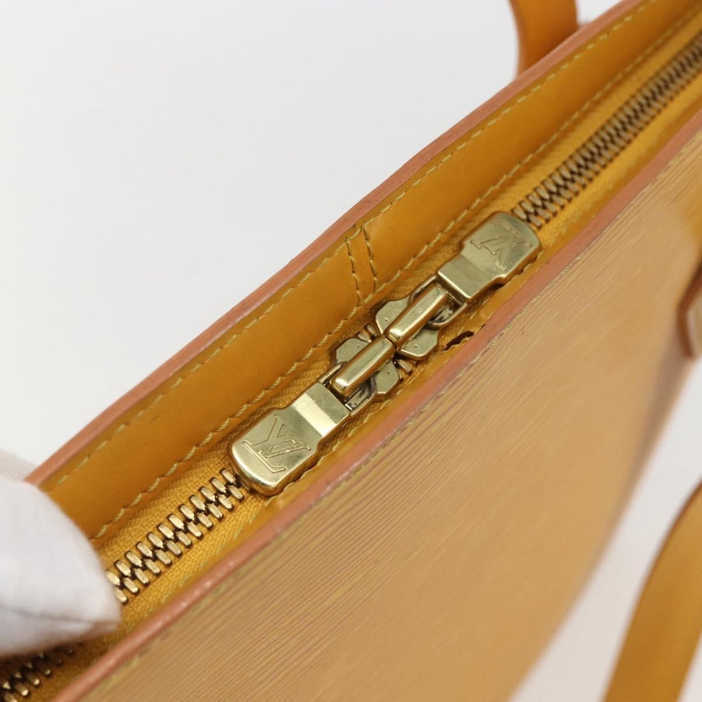 Louis Vuitton Lussac Handbag Epi Leather Yellow Leather Shoulder Bag Bag (Pre-Owned)