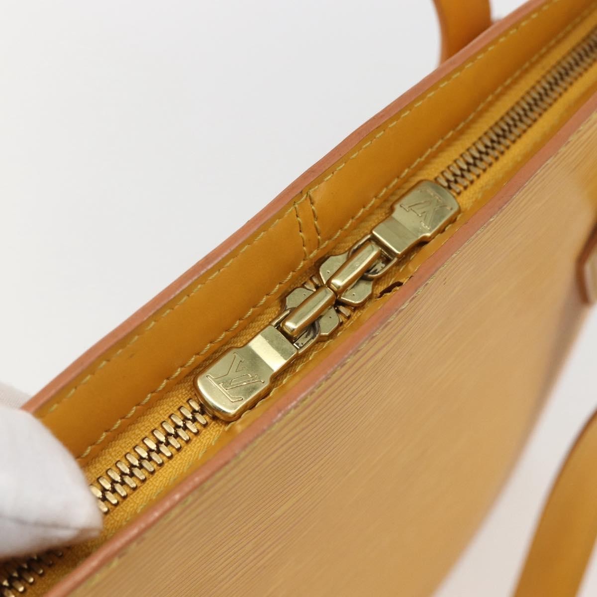 Louis Vuitton Lussac Handbag Epi Leather Yellow Leather Shoulder Bag Bag (Pre-Owned)