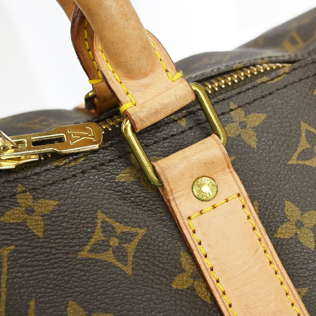 Louis Vuitton Keepall Bandouliere Bag Monogram Canvas Brown Canvas Travel Bag Bag (Pre-Owned)