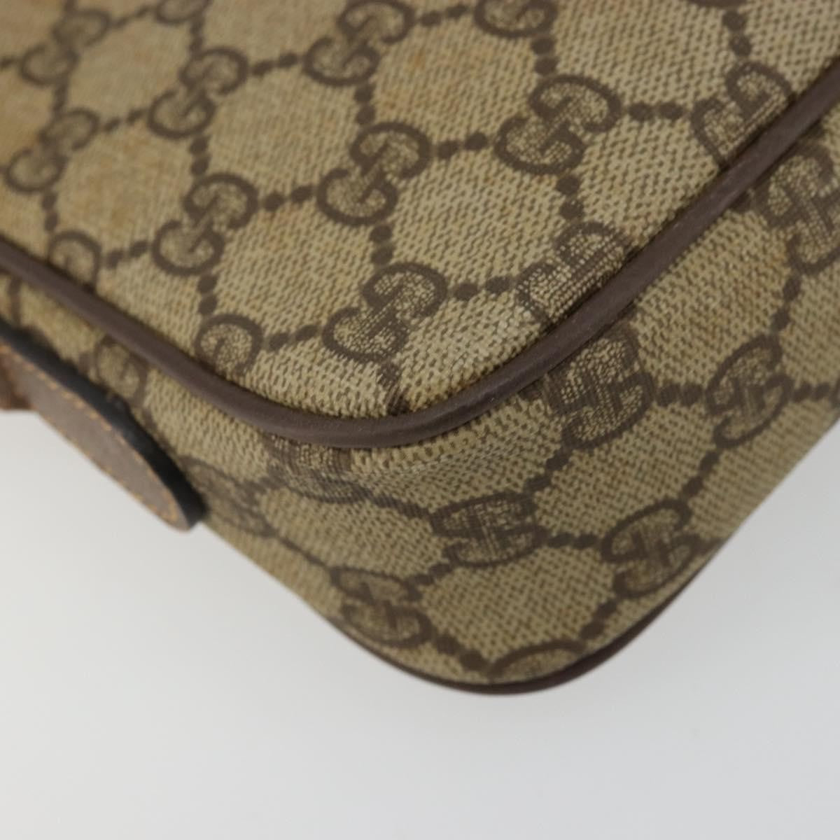 Gucci Gg Supreme Shoulder Bag Canvas Beige Canvas Handbag (Pre-Owned)
