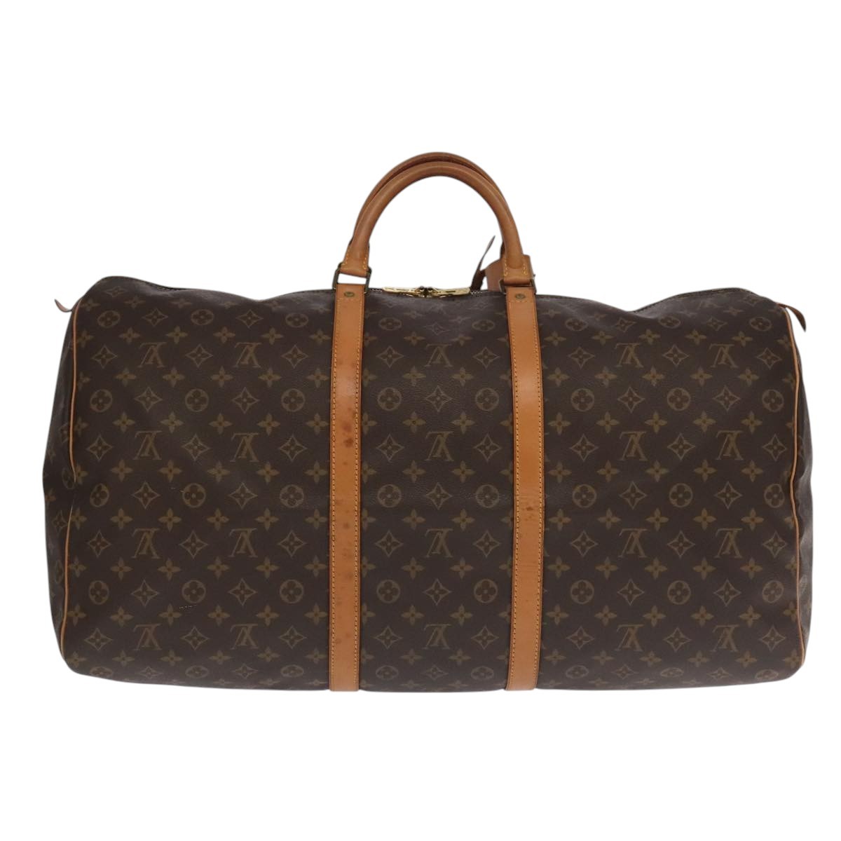 Louis Vuitton Keepall Bag Monogram Canvas Brown Canvas Travel Bag Bag (Pre-Owned)