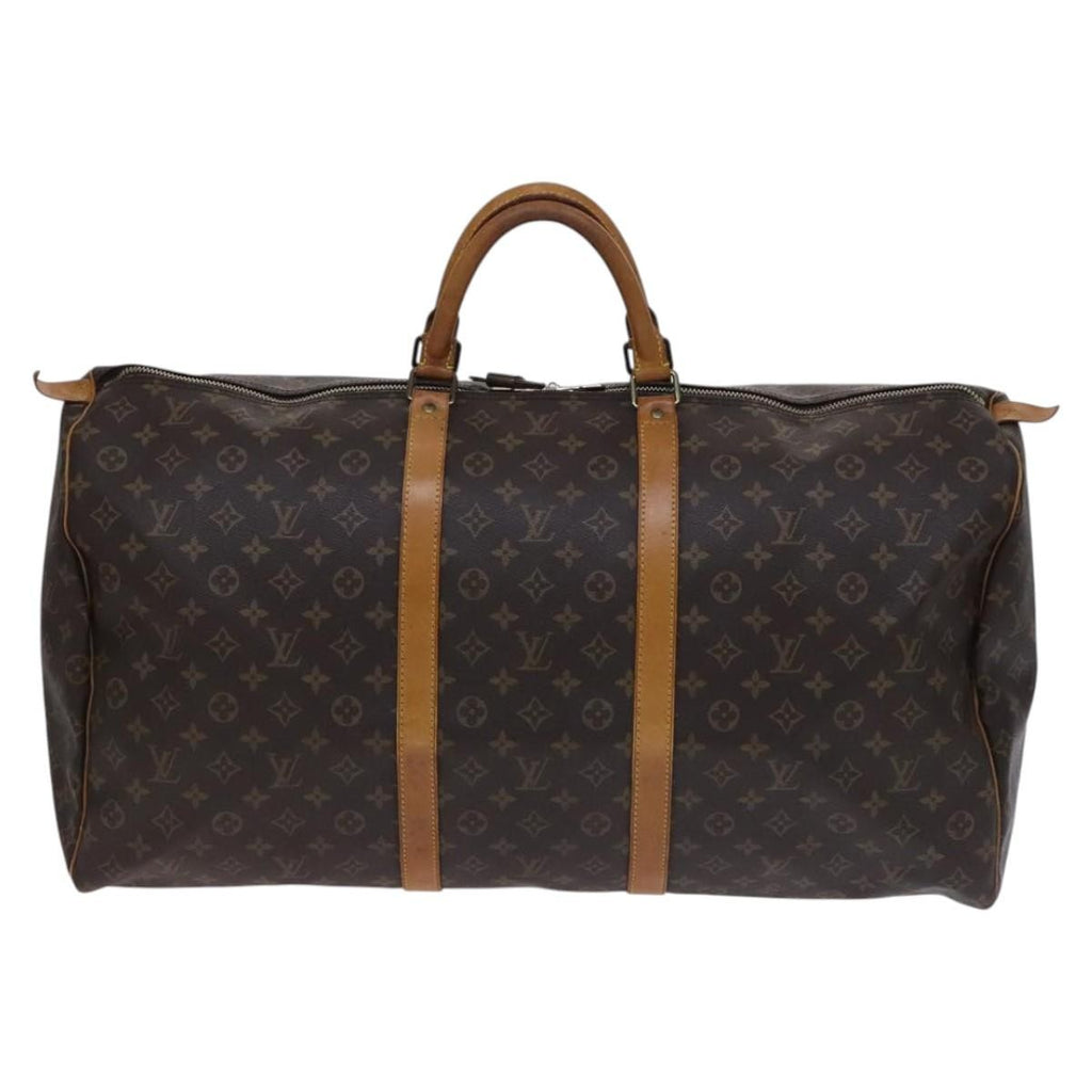 Louis Vuitton Keepall Bag Monogram Canvas Brown Canvas Travel Bag Bag (Pre-Owned)