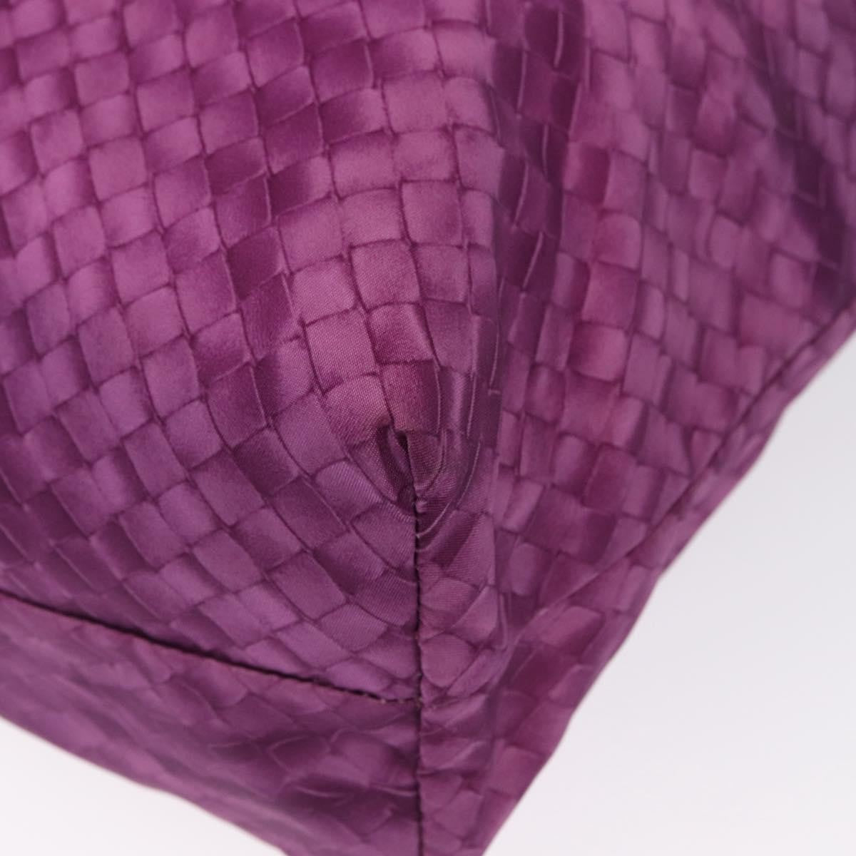 Bottega Veneta Intrecciolusion Tote Printed Nylon Purple Nylon Tote Bag Bag (Pre-Owned)