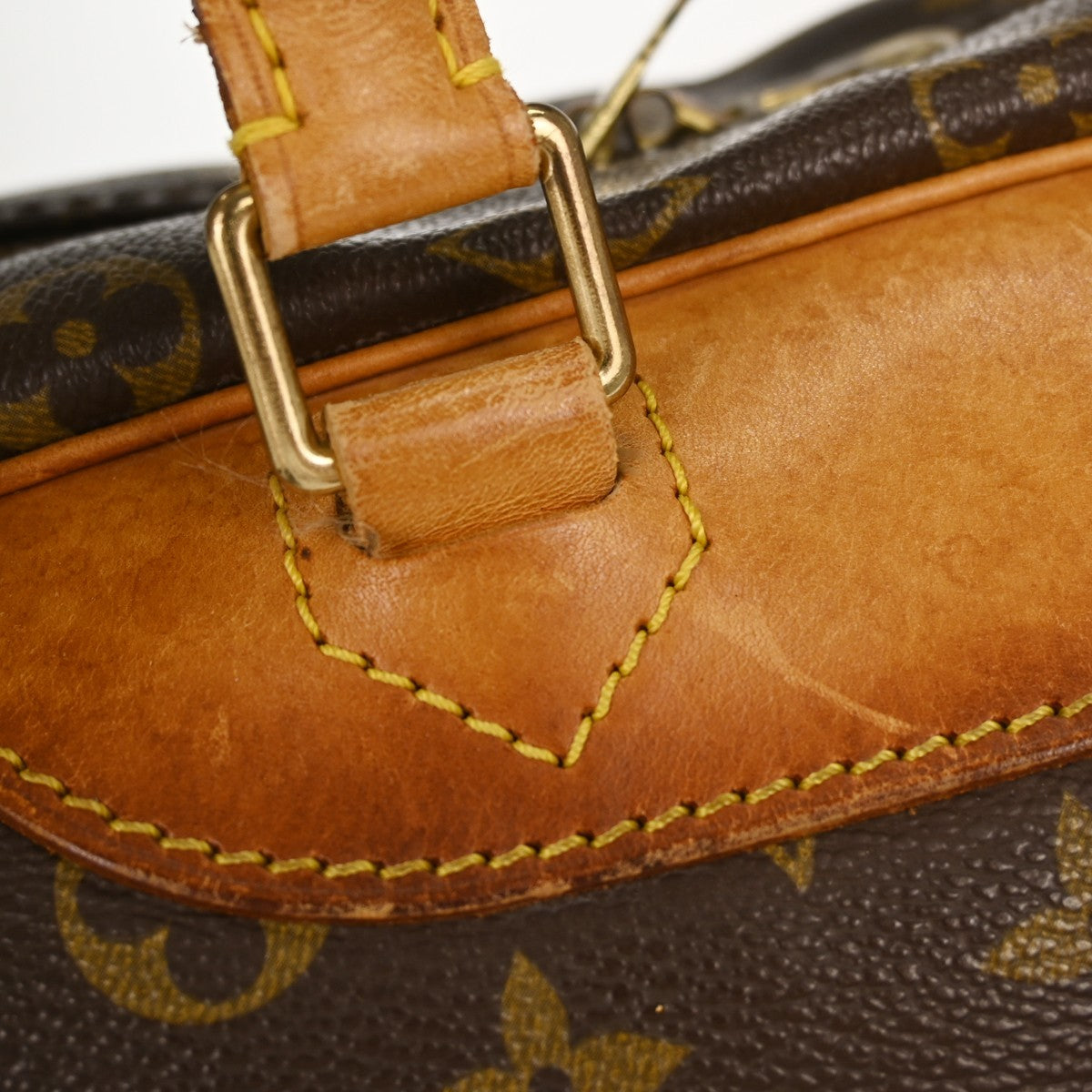 Louis Vuitton Deauville Handbag Monogram Canvas Brown Canvas Handbag (Pre-Owned)