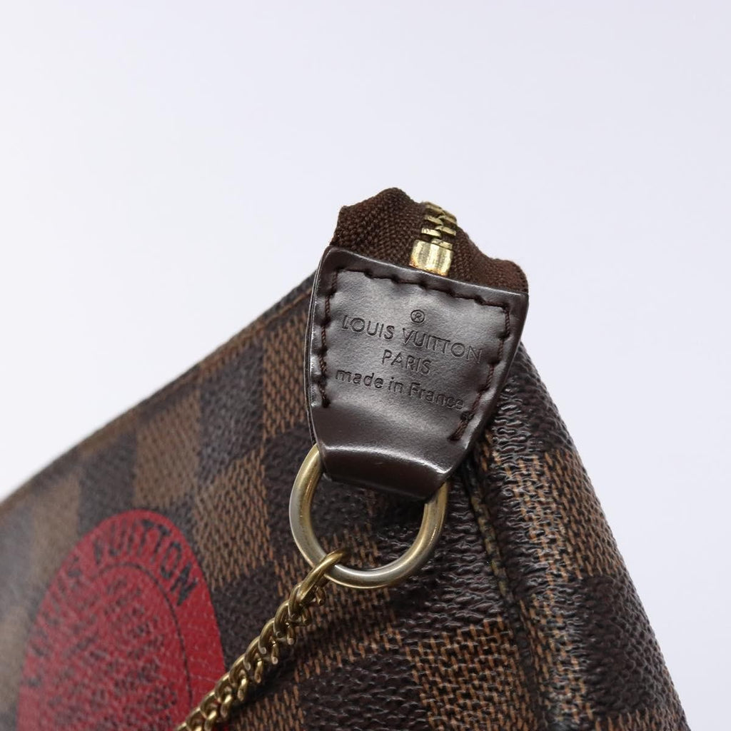 Louis Vuitton Pochette Accessoires Limited Edition Damier Brown Canvas Clutche & Pouche Bag (Pre-Owned)