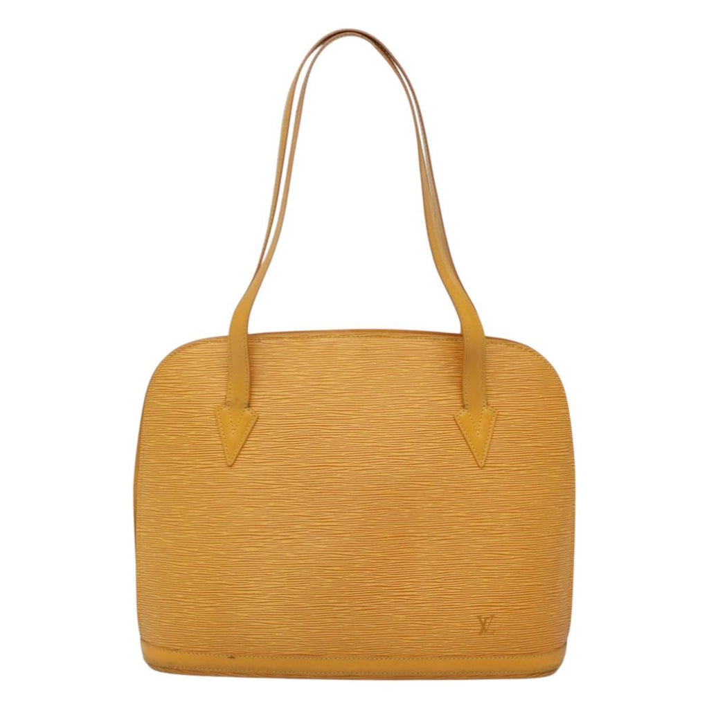 Louis Vuitton Lussac Handbag Epi Leather Yellow Leather Shoulder Bag Bag (Pre-Owned)