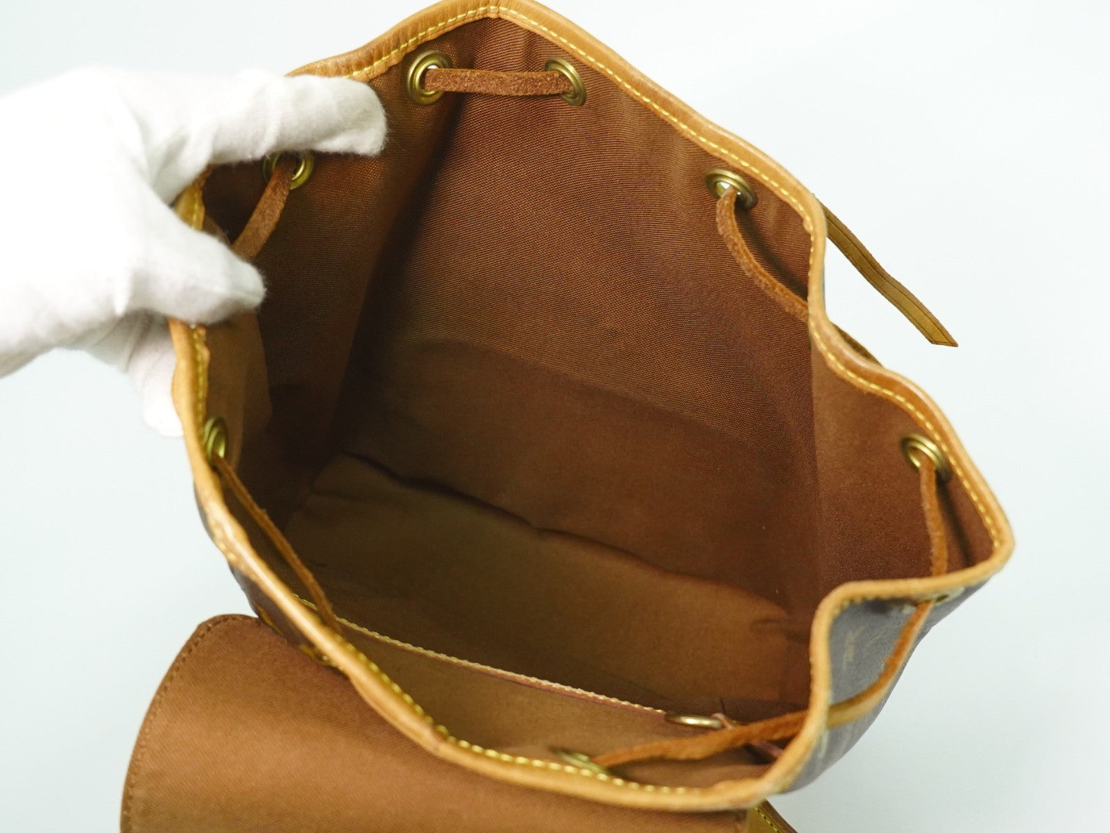 Louis Vuitton Vintage Montsouris Backpack Monogram Canvas Brown Canvas Backpack Bag (Pre-Owned)