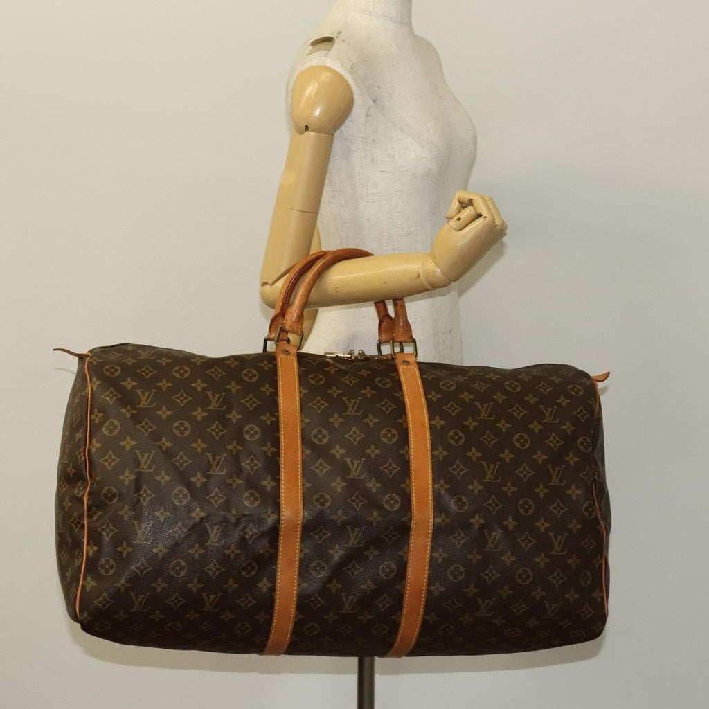 Louis Vuitton Keepall Bag Monogram Canvas Brown Canvas Travel Bag Bag (Pre-Owned)