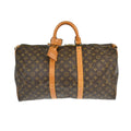 Louis Vuitton Keepall Bag Monogram Canvas Brown Canvas Travel Bag Bag (Pre-Owned)