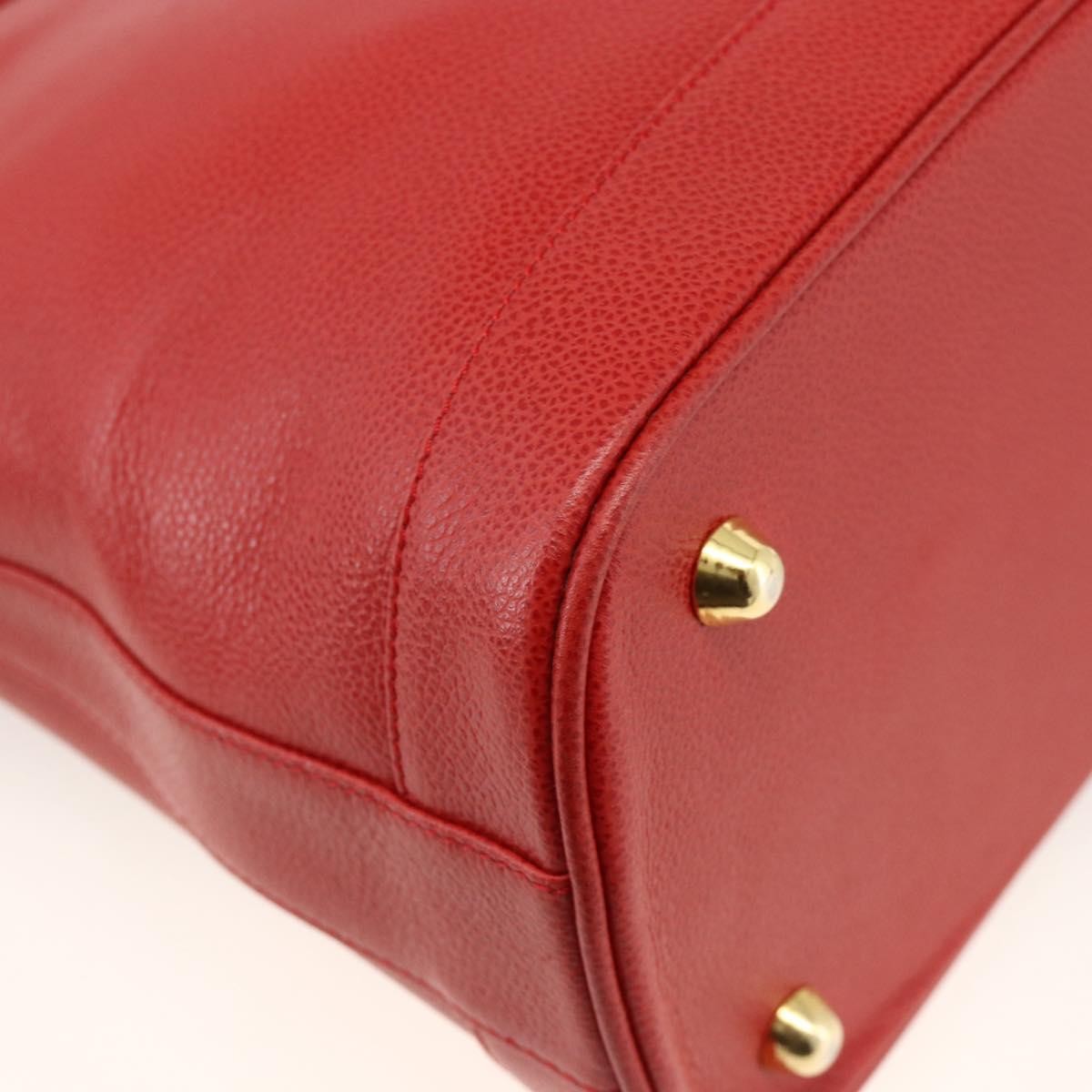 Burberry Vintage Handbag Leather Red Leather Handbag (Pre-Owned)