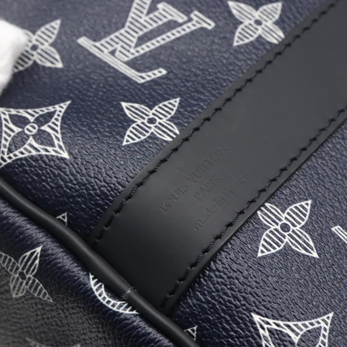 Louis Vuitton Keepall Bandouliere Bag Limited Edition Chapman Savane Monogram Canvas Navy Canvas Travel Bag Bag (Pre-Owned)