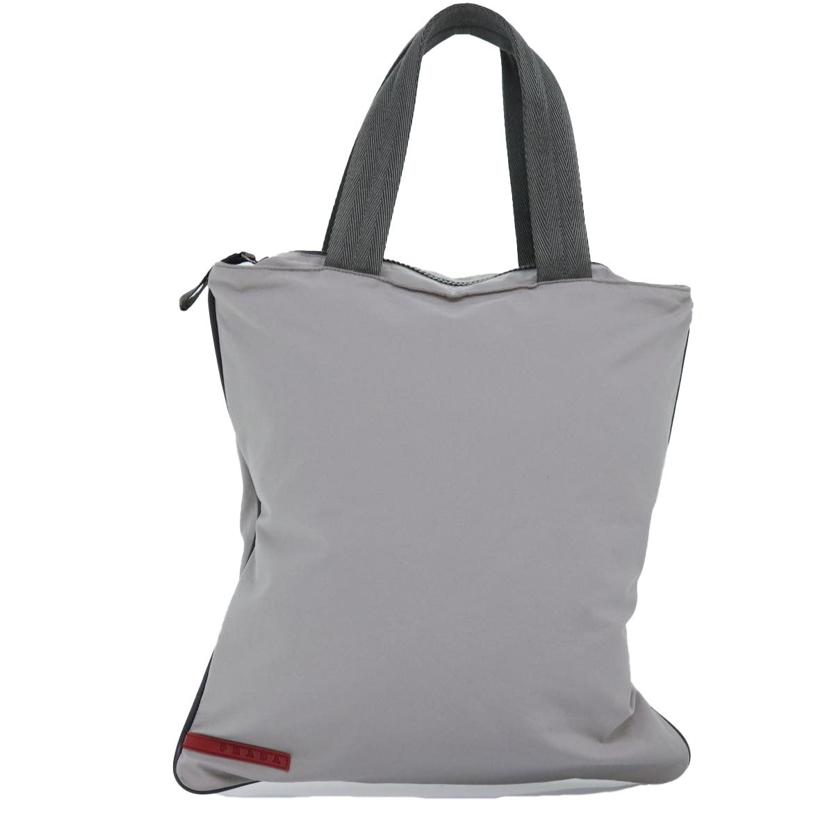 Prada Sport Tote Bag Nylon Gray Nylon Tote Bag Bag (Pre-Owned)