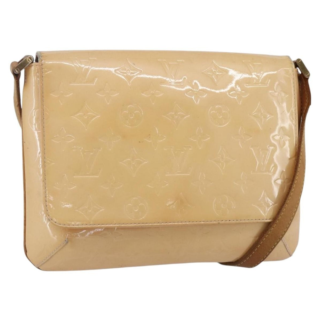 Louis Vuitton Thompson Street Handbag Monogram Vernis Beige Patent_Leather Shoulder Bag Bag (Pre-Owned)