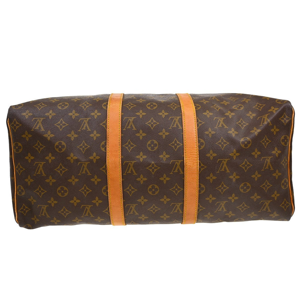 Louis Vuitton Keepall Bag Monogram Canvas Brown Canvas Travel Bag Bag (Pre-Owned)