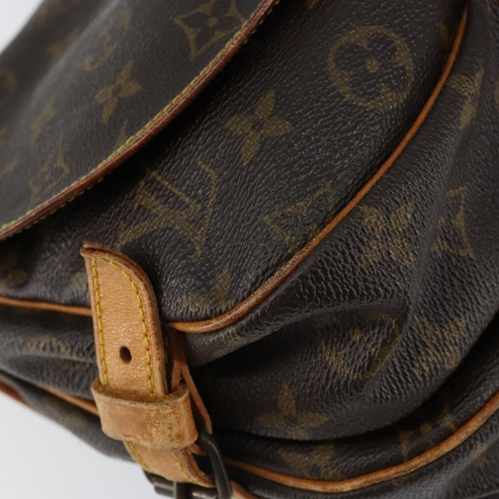 Louis Vuitton Saumur Handbag Monogram Canvas Brown Canvas Shoulder Bag Bag (Pre-Owned)